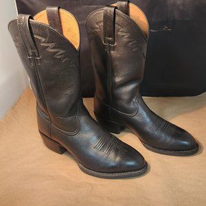 Men's Ariat Heritage Black Leather Boots Size 7.5D-Mid Calf